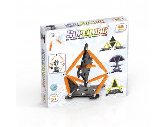 Set de constructie magnetic Supermag Technicolor 45 piese