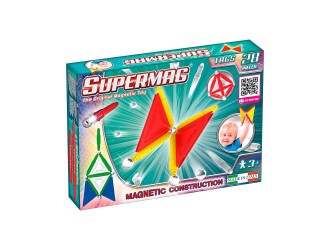 Set de constructie magnetic Supermag Tags Primary 28 piese