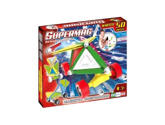 Set de constructie magnetic Supermag Wheels 50 piese