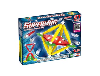 Set de constructie magnetic Supermag Classic Primary 27 piese