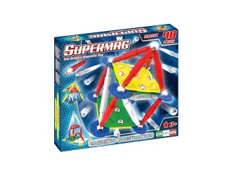 Set de constructie magnetic Supermag Classic Primary 48 piese