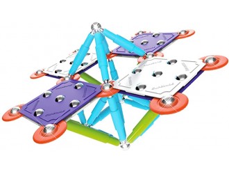Set de constructie magnetic Supermag Classic Trendy 48 piese