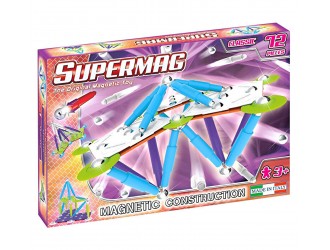 Set de constructie magnetic Supermag Classic Trendy 72 piese