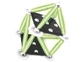 Set de constructie magnetic Supermag Classic Glow 48 piese