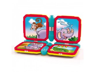 Set de constructie Supermag, Kliky Puzzle, Orange Animale Safari, magnetic