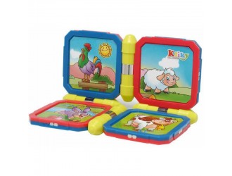Set de constructie Supermag, Kliky Puzzle, Animale domestice, Green Country, magnetic