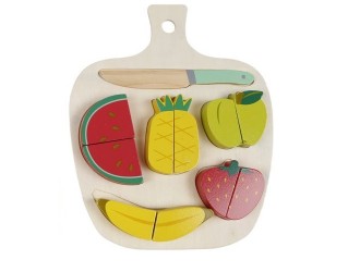 Set Big Tree Fructe si Legume din lemn 12 piese 22x18 cm