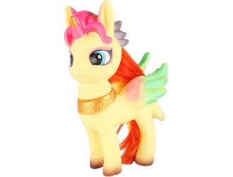 Jucarie ponei Unicorn 19cm cu par lung 6 tipuri diverse culori