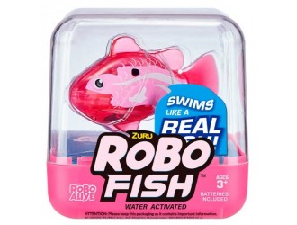 Jucarie interactiva PESTE RoboFish roz PETS & ROBO ALIVE ZURU
