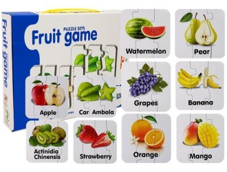 Puzzle educativ 10 tipuri de Fructe