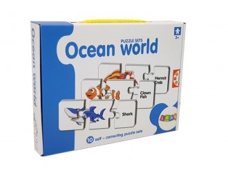 Puzzle educativ 10 tipuri de Animale Marine