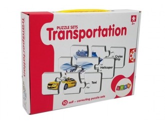 Puzzle educativ 10 tipuri Transport