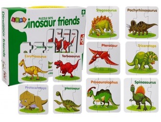 Puzzle educativ 10 tipuri Dinozauri