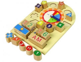 Set educativ din lemn Ceas Sorter