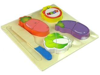 Set de taiat alimente 4 piese din lemn, diverse sortimente