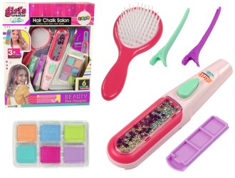 Set creta pentru par 6 culori cu accesorii