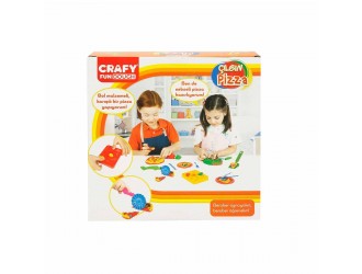 Set pasta de modelat "Crazy Pizza" 10 el. Crafy Dough (4x50gr.)