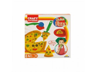 Set pasta de modelat "Crazy Pizza" 10 el. Crafy Dough (4x50gr.)