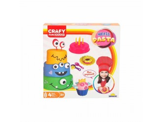 Set pasta de modelat "Yummy Cake" 17 el. Crafy Dough (4x50gr.)