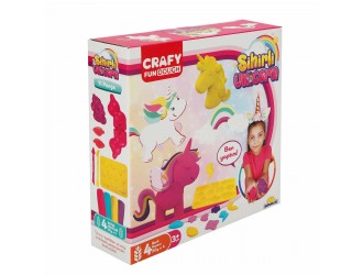 Set pasta de modelat "Magical Unicorn" 11 el. Crafy Dough (4x50gr.)