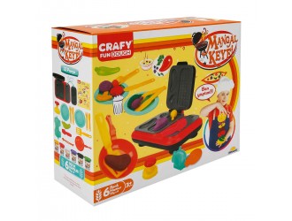 Set pasta de modelat "BBQ" 22 el. Crafy Dough (6x50gr.)