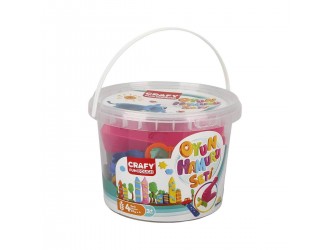 Set pasta de modelat Caldarusa 17 el. Crafy Dough (4x50gr.)