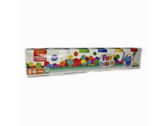 S01001703 Set pasta de modelat 6 culori Crafy Dough 6 x 50g