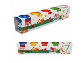 Set pasta de modelat 5 culori Crafy Dough 5 x 140g