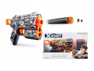 Blaster X-Shot Skins Flux Gun cu 8 cartuse 5 tipuri 25533