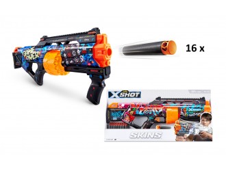 Blaster X-Shot Skins Last Stand Gun Machine cu 16 cartuse 3 tipuri 25535
