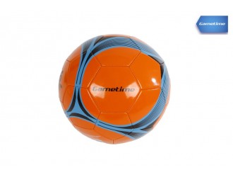 Minge de fotbal oranj marime 5 din piele sintetica Gametime