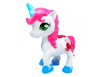 Jucarie interactiva Unicorn cu sunete si lumini Little Unicorn alb