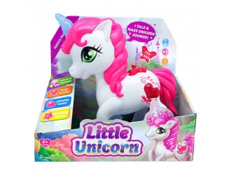 Jucarie interactiva Unicorn cu sunete si lumini Little Unicorn alb