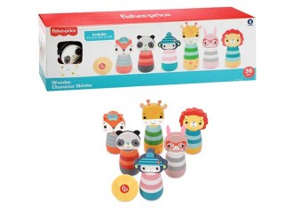 Set de joaca cu Animale din lemn si minge Fisher-Price
