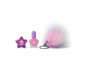 Setul lac de unghii, balsam si breloc Little Unicorn Martinelia 11936