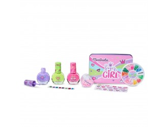 Set de unghii Super Girl Nail Art in cutie metalica Martinelia