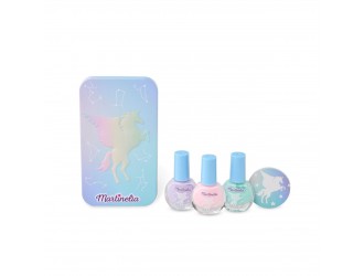 Set 4 produse de ingrijire unghii pentru copii Galaxy Dreams Nails & Tin Box Martinelia