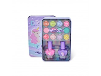 Set produse cosmetice pentru copii Little Unicorn Makeup Tin Box Martinelia