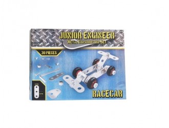 Constructor din metal - 4 modele (elicopter, bulldozer, macara, masina de curse), 30 elemente