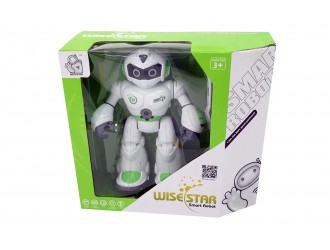 Robot cu telecomanda, functii, sunete si lumini Wisestar 26cm 25362