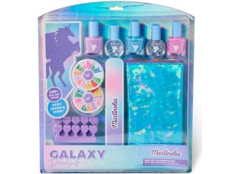 Set produse de ingrijire unghii si geanta cosmetica Galaxy Dreams Martinelia