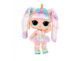 Mega papusa L.O.L. Surprise! Big Baby Hair Hair Hair" - Unicorn