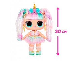 Mega papusa L.O.L. Surprise! Big Baby Hair Hair Hair" - Unicorn