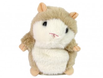 Jucarie interactiva care repeta Hamster maro deschis de plus