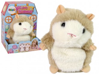 Jucarie interactiva care repeta Hamster maro deschis de plus