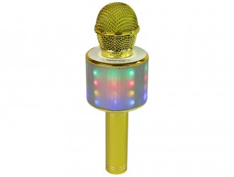 Microfon auriu cu boxa, USB, Karaoke si recorder