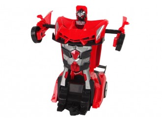 Masina rosie-Robot Transformer cu telecomanda 2in1 cu sunete si lumini, USB