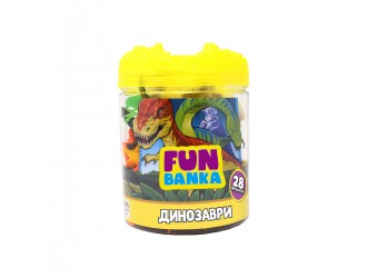 Set cu mini figurine Dinozauri Fun Banka 28 el.