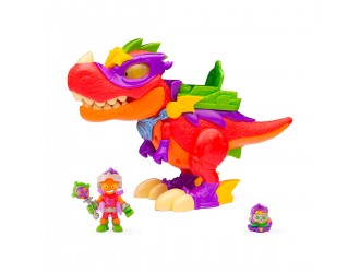 Jucarie Superdino V-REX interactiv cu sunete, lumini si figurine Rivals of Kaboom