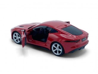 Macheta auto Jaguar F-Type, 1:36, Red, TAYUMO Mecanism pull-back, sincron